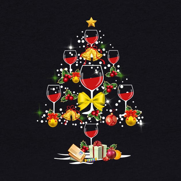 Wine Christmas Tree by TeeSky